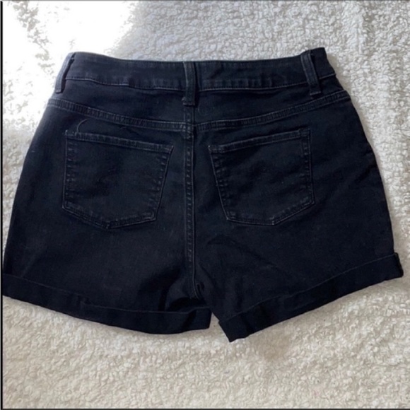 Black denim shorts Stretch Comfy Time and True Mid Rise Size 6 - Picture 3 of 7